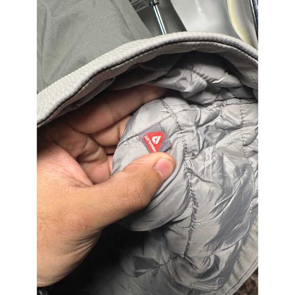 The North Face Mens S P Hooded Jacket Green Grey Lightweight Puffer - Picture 5 of 6